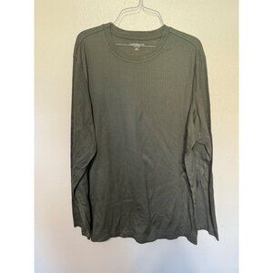 Croft & Barrows NWOT Easy Care Ribbed L/S Shirt Olive Green Mens LT